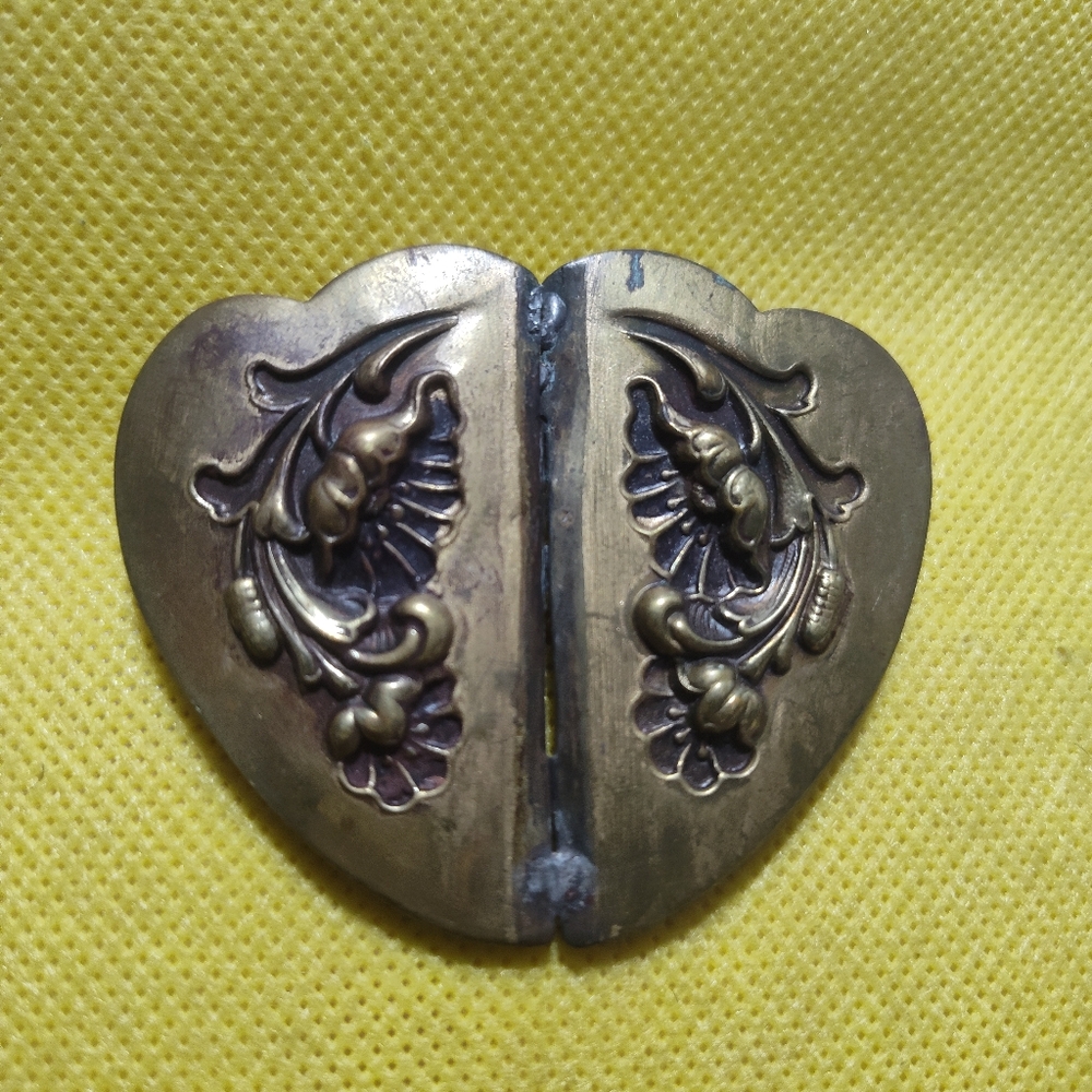 Antique art nouveau Brass Buckle/ brooch